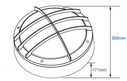 dart round grille line drawing